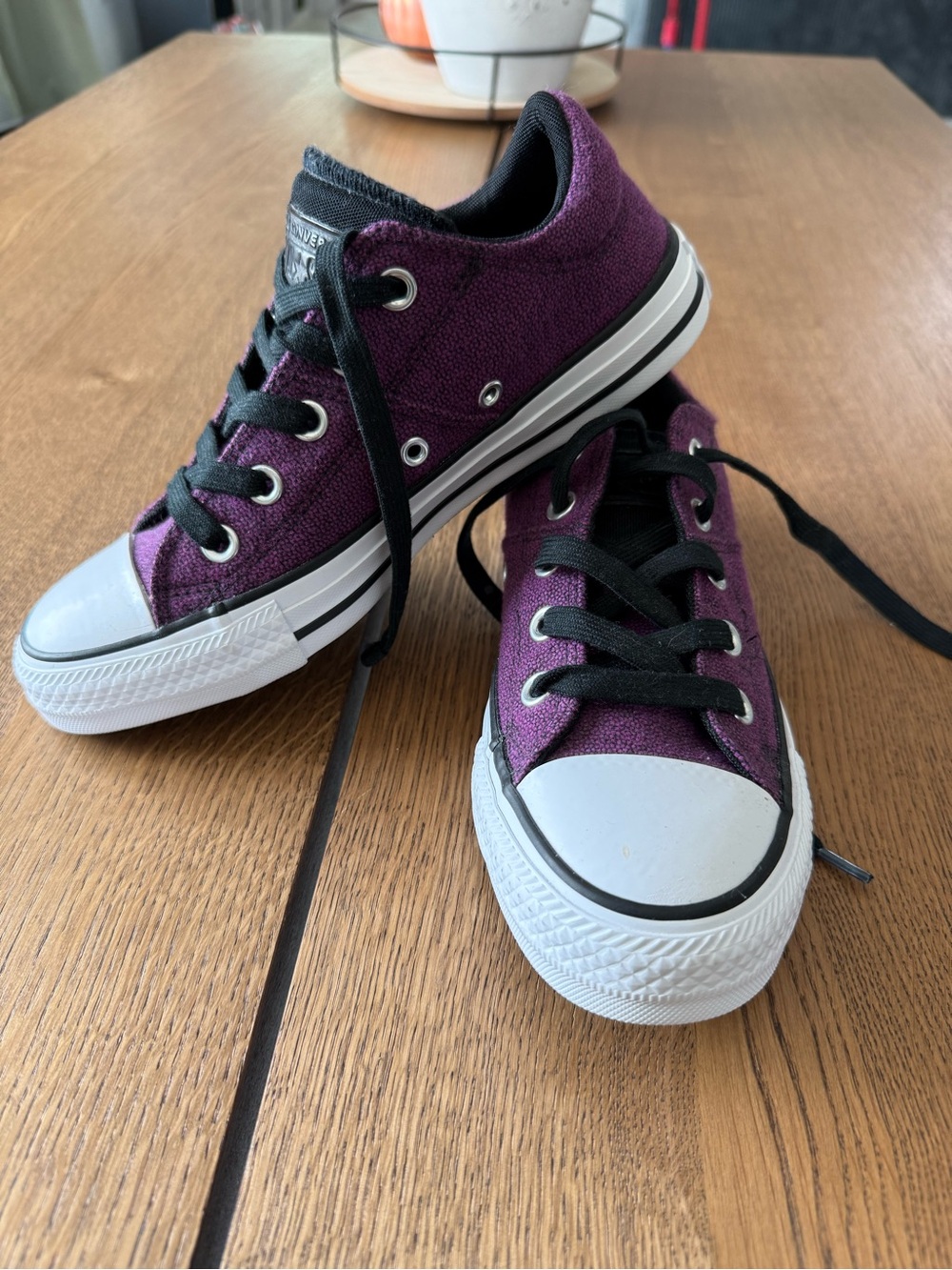 Women's Converse All Star CTAS Madison Sneakers in Deep Purple with Black Laces